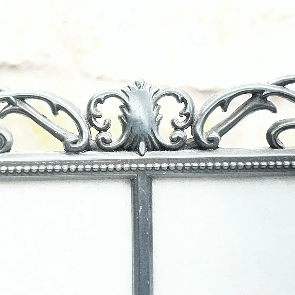 Vintage Mini Picture Frames Lot of 3 Ornate Metal Shabby Chic Decor 3.5x5